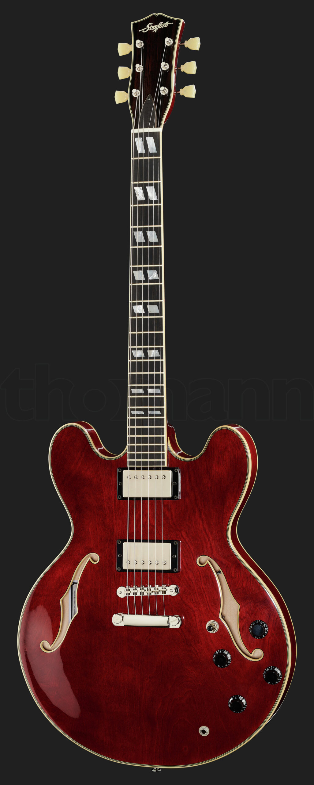 גיטרה חשמלית Stanford CR Thinline 35 Cherry 1 15426691.jpg
