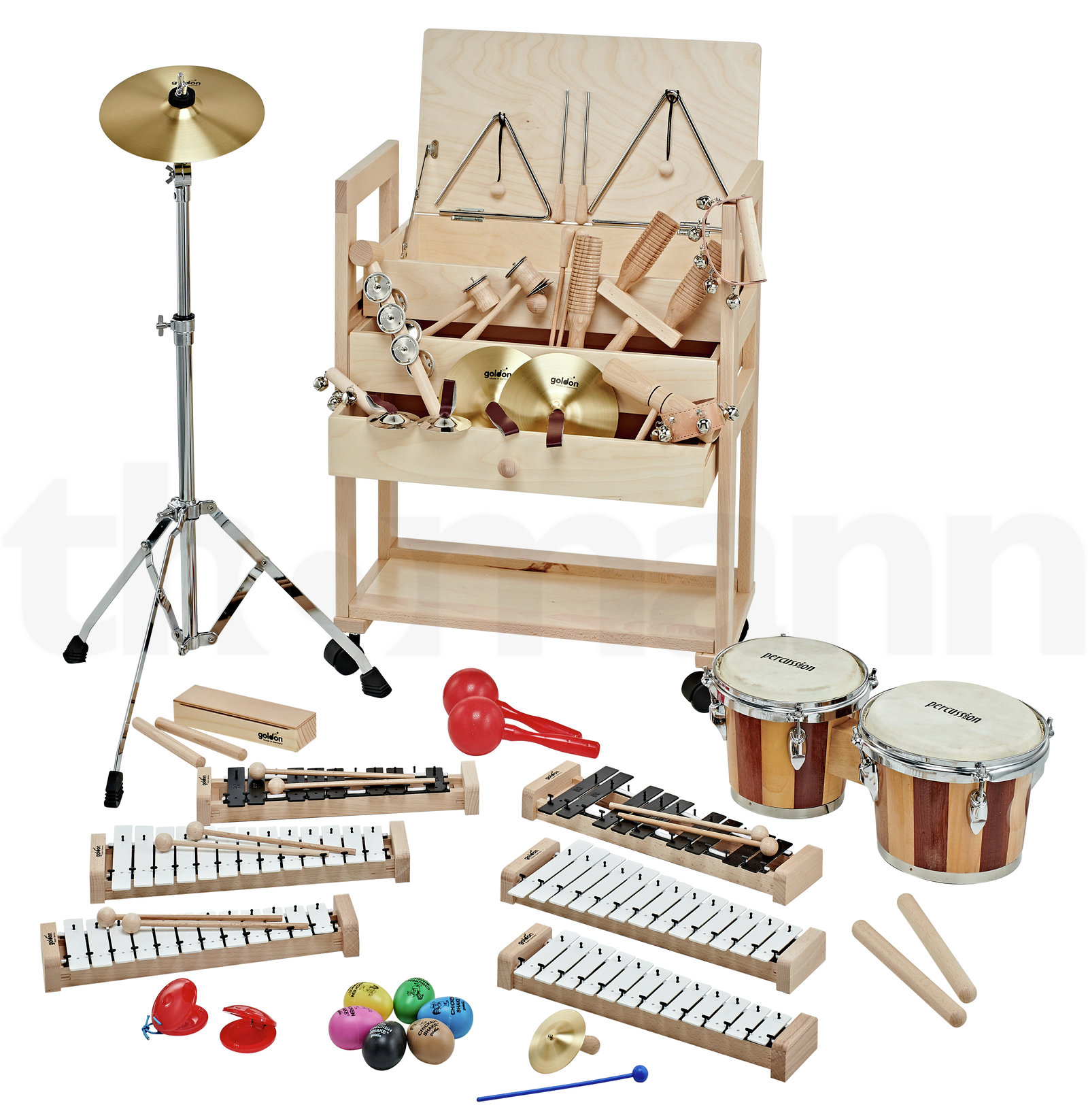 כלי הקשה Goldon MusicTrolley Bongo Model 30512 1 15571670.jpg