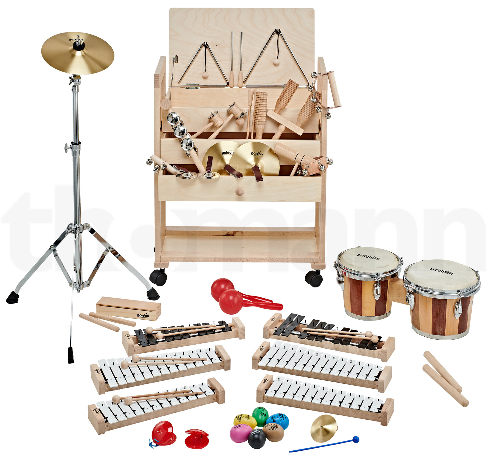 כלי הקשה Goldon MusicTrolley Bongo Model 30512 2 15571725.jpg