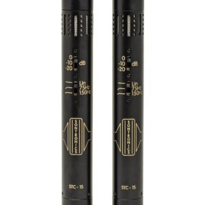זוג מיקרופוני קונדנסר מותאמים לסטריאו Sontronics STC-1S SET שחור – כולל בר סטריאו, קליפסים וקייס