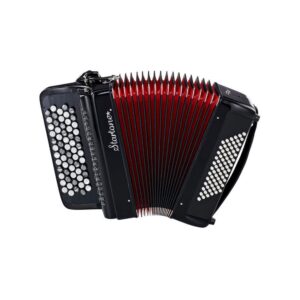 אקורדיון כפתורים Startone B-System – 72 בס, 62 כפתורי מלודיה, שחור