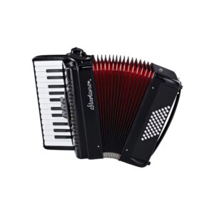 אקורדיון פסנתר Startone 48 בס MKII – 26 קלידים, 3 רגיסטרים, שחור
