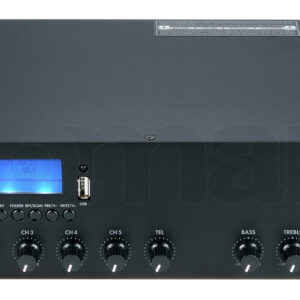 מגבר כריזה 100V עם DAB+ ו-Bluetooth Monacor PA-806DAP – 60W