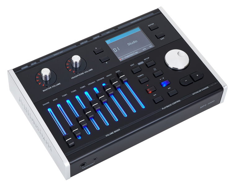 מודול תופים אלקטרוניים Millenium MPS-1000 – 820 צלילים, 8 יציאות דיירקט ו-9 פיידרים 3 מודול תופים אלקטרוניים Millenium MPS-1000 – 820 צלילים, 8 יציאות דיירקט ו-9 פיידרים