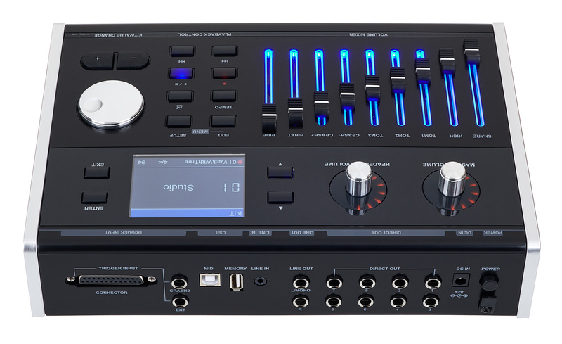 מודול תופים אלקטרוניים Millenium MPS-1000 – 820 צלילים, 8 יציאות דיירקט ו-9 פיידרים 4 מודול תופים אלקטרוניים Millenium MPS-1000 – 820 צלילים, 8 יציאות דיירקט ו-9 פיידרים