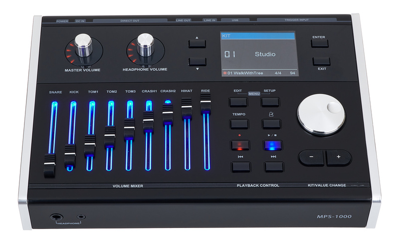 מודול תופים אלקטרוניים Millenium MPS-1000 – 820 צלילים, 8 יציאות דיירקט ו-9 פיידרים 2 מודול תופים אלקטרוניים Millenium MPS-1000 – 820 צלילים, 8 יציאות דיירקט ו-9 פיידרים