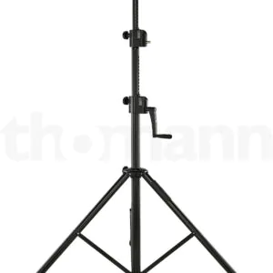 סטנד רמקול ותאורה עם כננת כפולה K&M 24730 – גובה 3 מטר