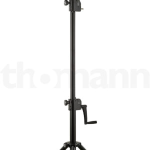 סטנד רמקול ותאורה עם כננת כפולה K&M 24730 – גובה 3 מטר
