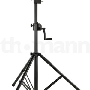סטנד רמקול ותאורה עם כננת כפולה K&M 24730 – גובה 3 מטר