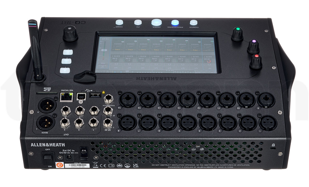 מיקסר דיגיטלי Allen & Heath CQ18T – 18 ערוצים, מסך 7 אינץ׳ ו-96kHz 4 Allen & Heath CQ18T – תמונת מוצר 4