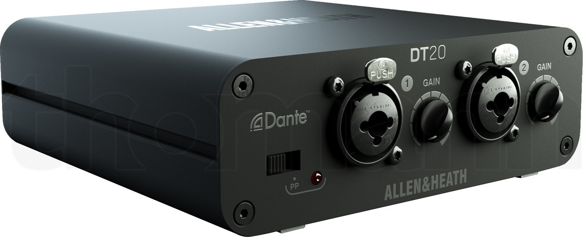 ממשק Dante Allen & Heath DT20 – 2 כניסות Mic/Line לרשת Dante, PoE ו-AES67 3 Allen & Heath DT20 – תמונת מוצר 3