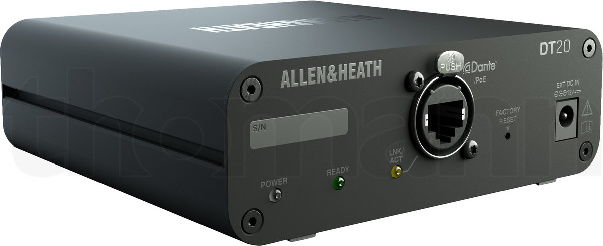 ממשק Dante Allen & Heath DT20 – 2 כניסות Mic/Line לרשת Dante, PoE ו-AES67 4 Allen & Heath DT20 – תמונת מוצר 4