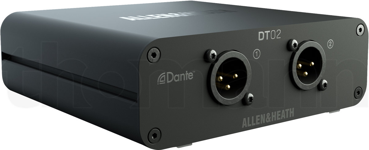 ממשק Dante Allen & Heath DT02 – 2 יציאות XLR Line מרשת Dante, PoE ו-AES67 3 Allen & Heath DT02 – תמונת מוצר 3