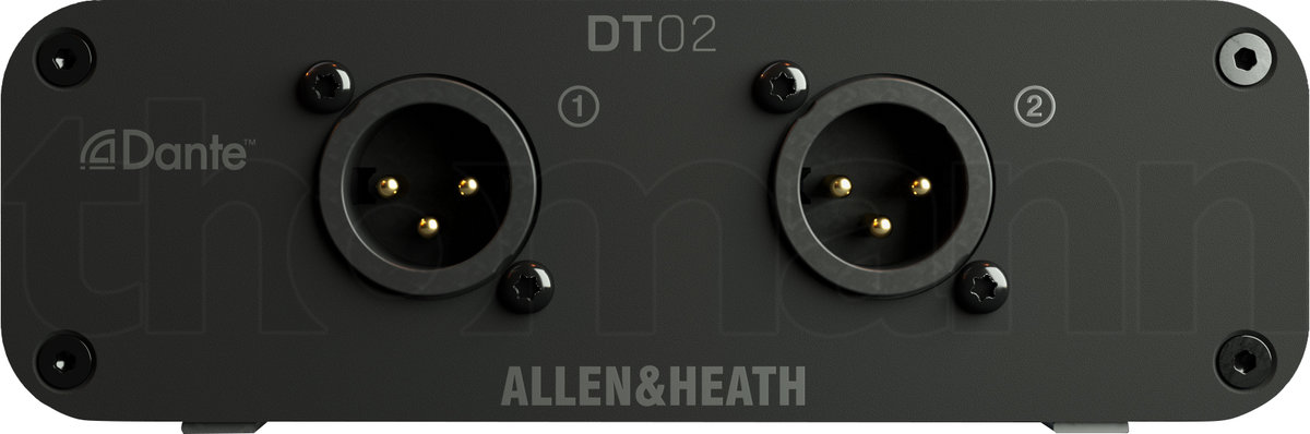 ממשק Dante Allen & Heath DT02 – 2 יציאות XLR Line מרשת Dante, PoE ו-AES67 2 Allen & Heath DT02 – תמונת מוצר 2