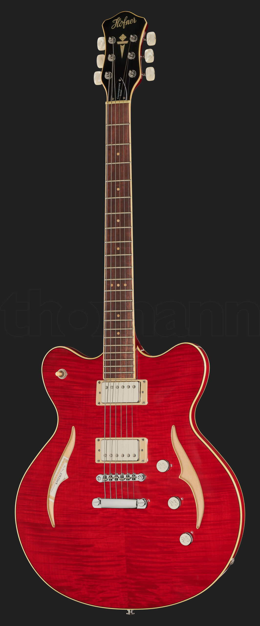 גיטרה חשמלית Höfner Verythin CT Special Red 1 18893266.jpg