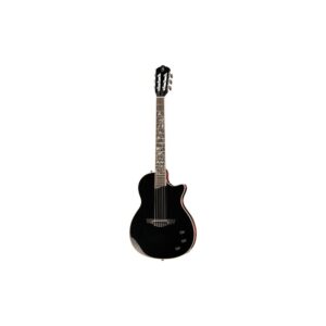 גיטרה קלאסית מוגברת Harley Benton Nashville Nylon Plus – פנל ספרוס מלא, שחור