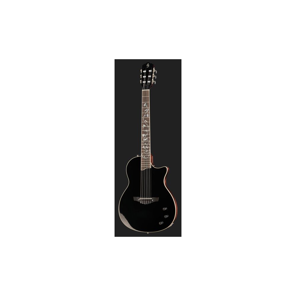 גיטרה קלאסית מוגברת Harley Benton Nashville Nylon Plus – פנל ספרוס מלא, שחור 2 גיטרה קלאסית מוגברת Harley Benton Nashville Nylon Plus – פנל ספרוס מלא, שחור 2