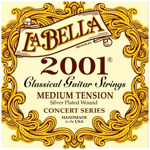 מיתרים לגיטרה קלאסית La Bella 2001-M — מתח בינוני 1 מיתרים לגיטרה קלאסית La Bella 2001-M — מתח בינוני