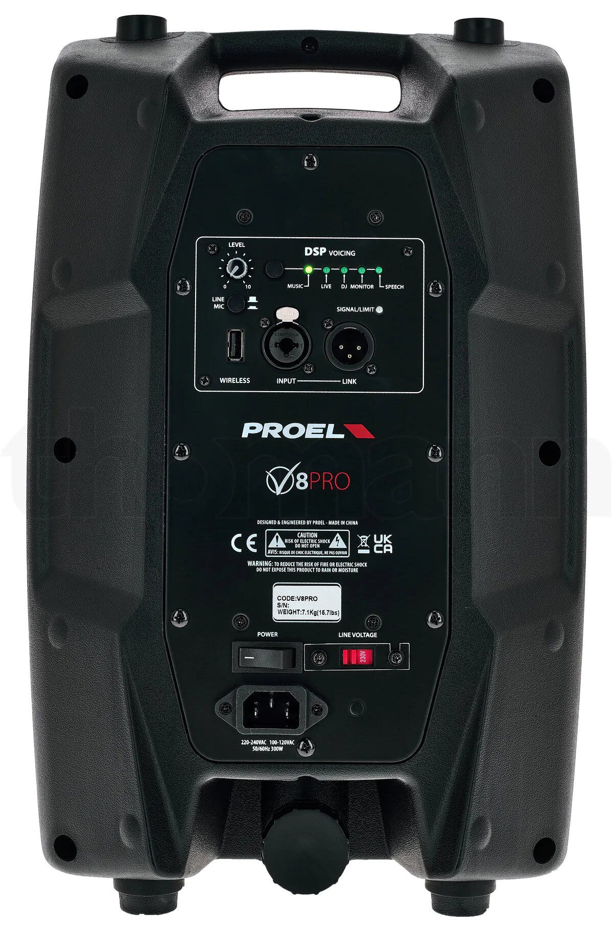 רמקול מוגבר Proel V8PRO – 8 אינץ׳, 600W Peak ו-DSP 7 Proel V8PRO – תמונת מוצר 7