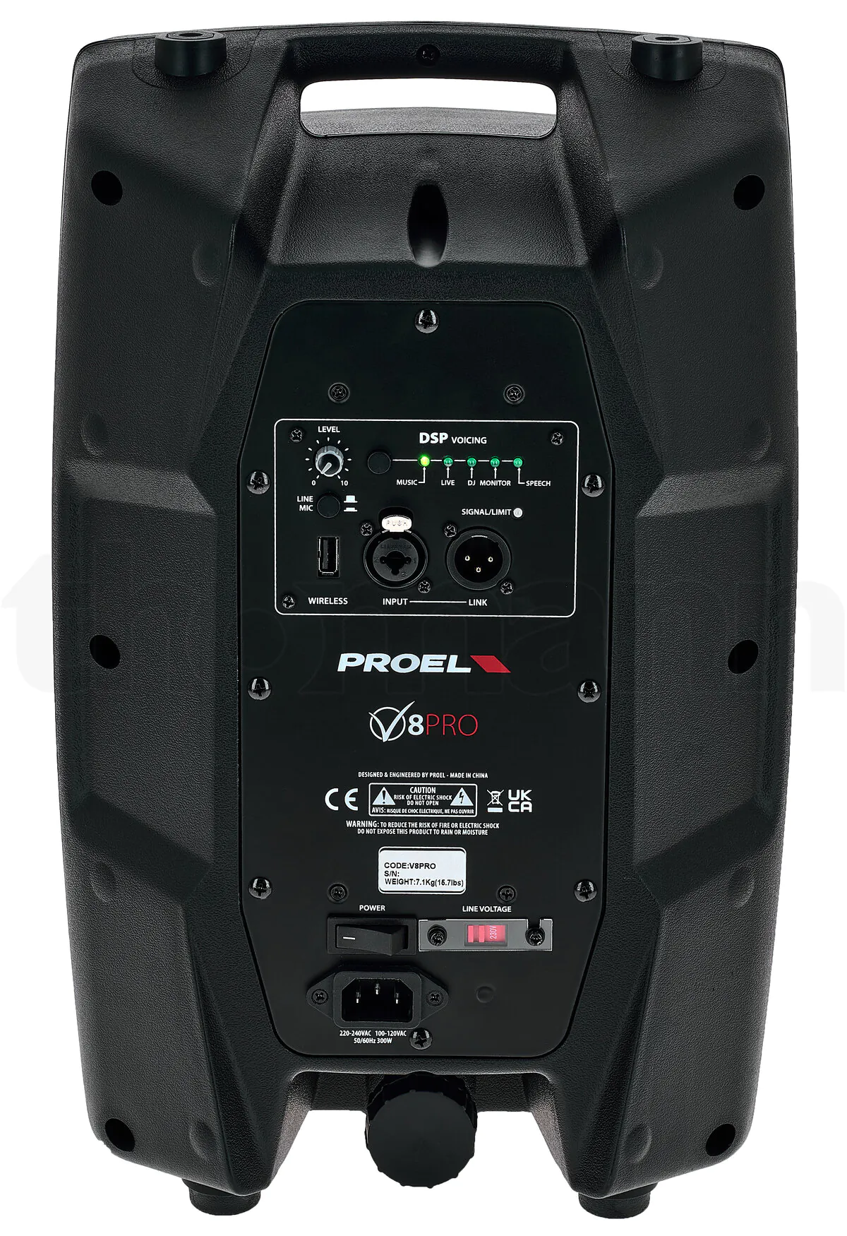 רמקול מוגבר Proel V8PRO – 8 אינץ׳, 600W Peak ו-DSP 4 Proel V8PRO – תמונת מוצר 4