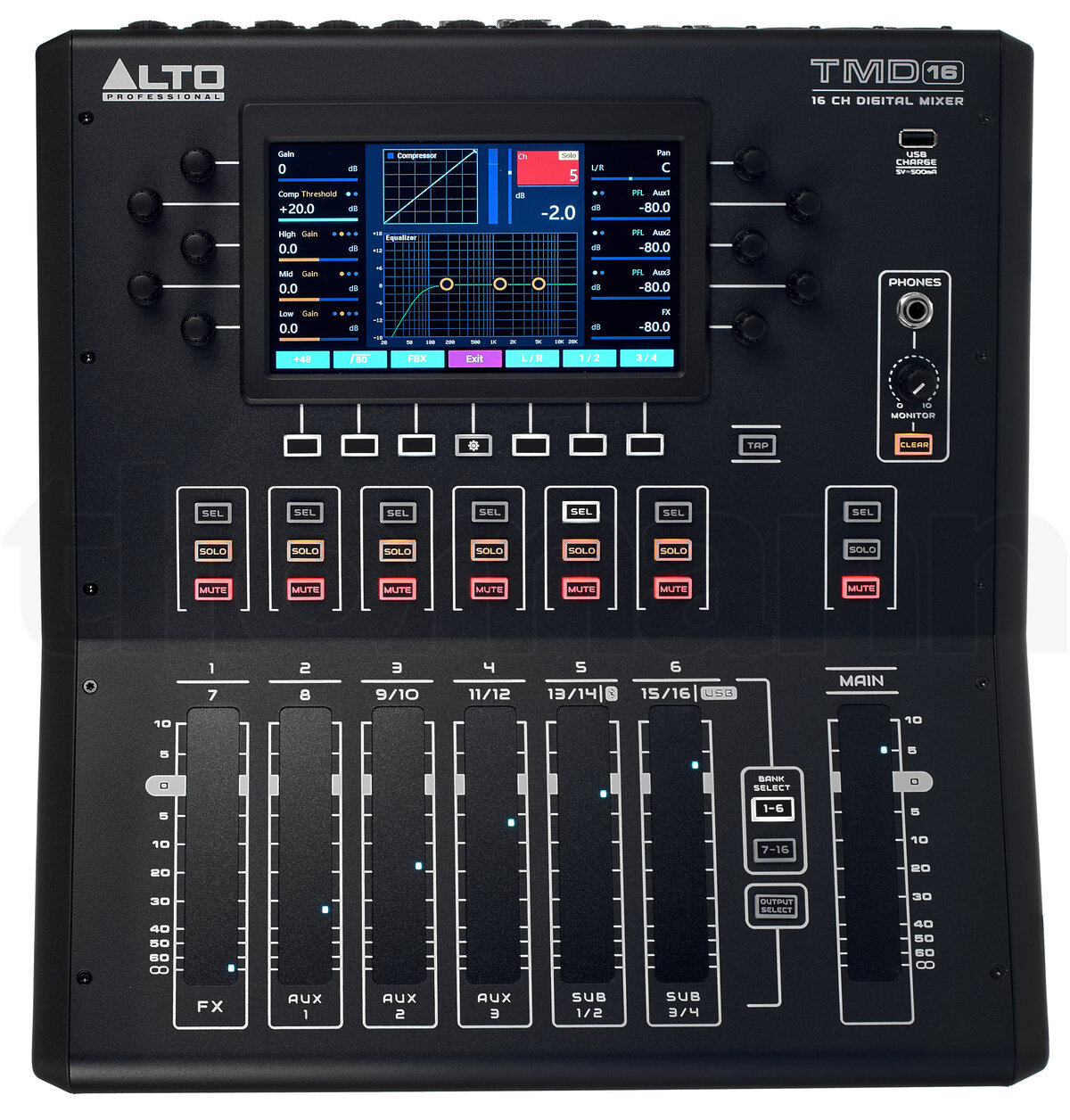 מיקסר דיגיטלי Alto TMD16 – 16 ערוצים, מסך 7 אינץ׳ ופיידרים ממונעים 5 Alto TMD16 – תמונת מוצר 5