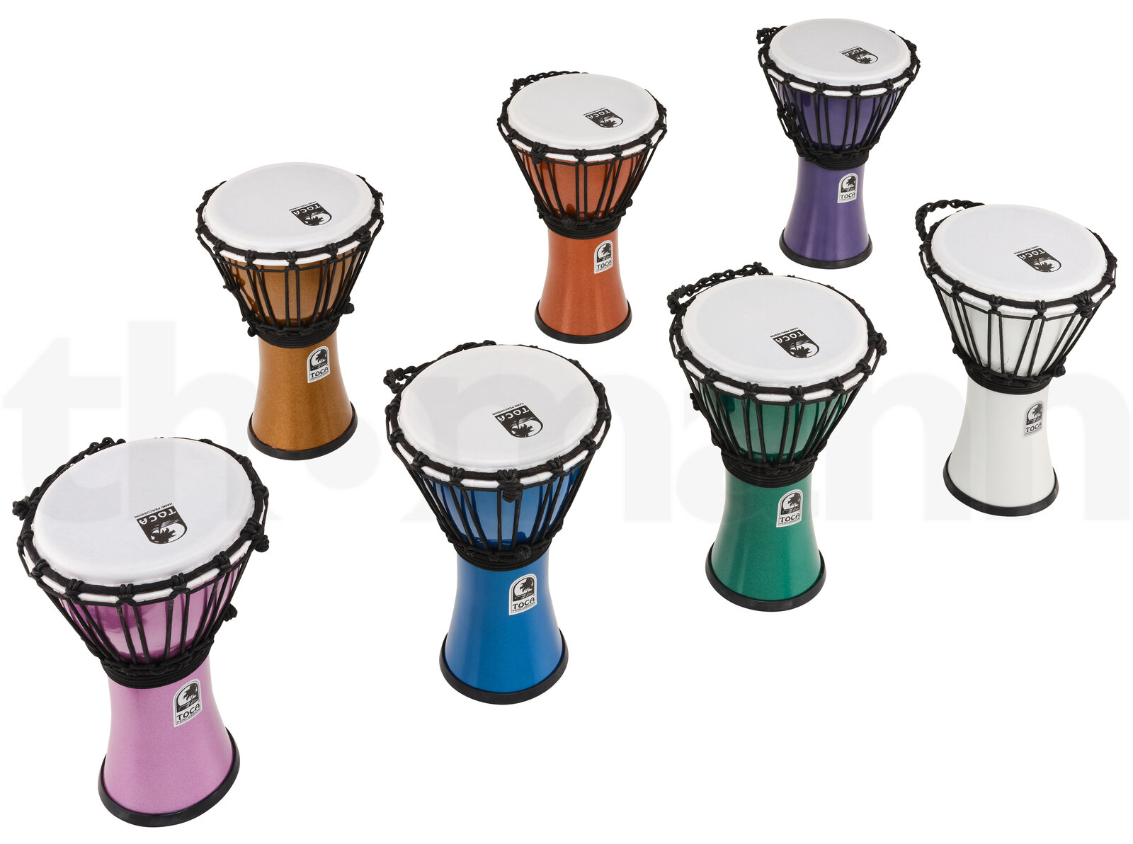 כלי הקשה Toca 7" Colorsound Djembe Set 2 20966546.jpg
