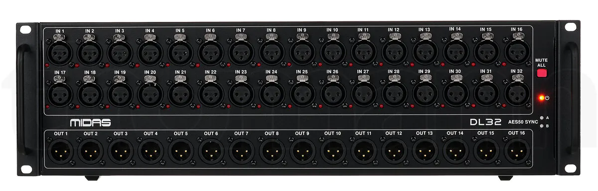 קופסת במה Midas DL32 – 32 כניסות, 16 יציאות, AES50 ופריאמפים Midas PRO 5 Midas DL32 – תמונת מוצר 5