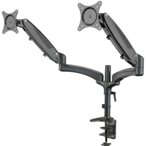 זרוע שולחנית ל־2 מסכים K&M 23875 — עד 8 ק״ג למסך