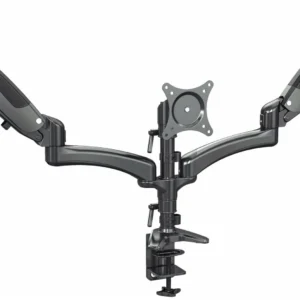 זרוע שולחנית ל־3 מסכים K&M 23878 — עד 8 ק״ג למסך