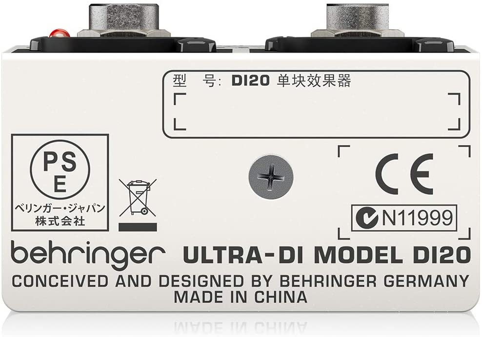 קופסת DI אקטיבית עם 2 ערוצים Behringer DI-20 3 קופסת DI אקטיבית עם 2 ערוצים Behringer DI 20