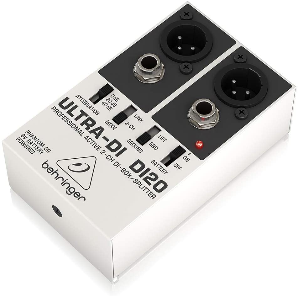 קופסת DI אקטיבית עם 2 ערוצים Behringer DI-20 4 קופסת DI אקטיבית עם 2 ערוצים Behringer DI 20