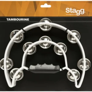 טמבורין פלסטיק לבן 20 צלצלים Stagg TAB-1 WH
