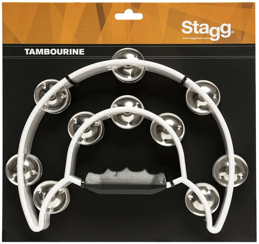 טמבורין פלסטיק לבן 20 צלצלים Stagg TAB-1 WH 2 טמבורין פלסטיק לבן 20 צלצלים Stagg TAB-1 WH