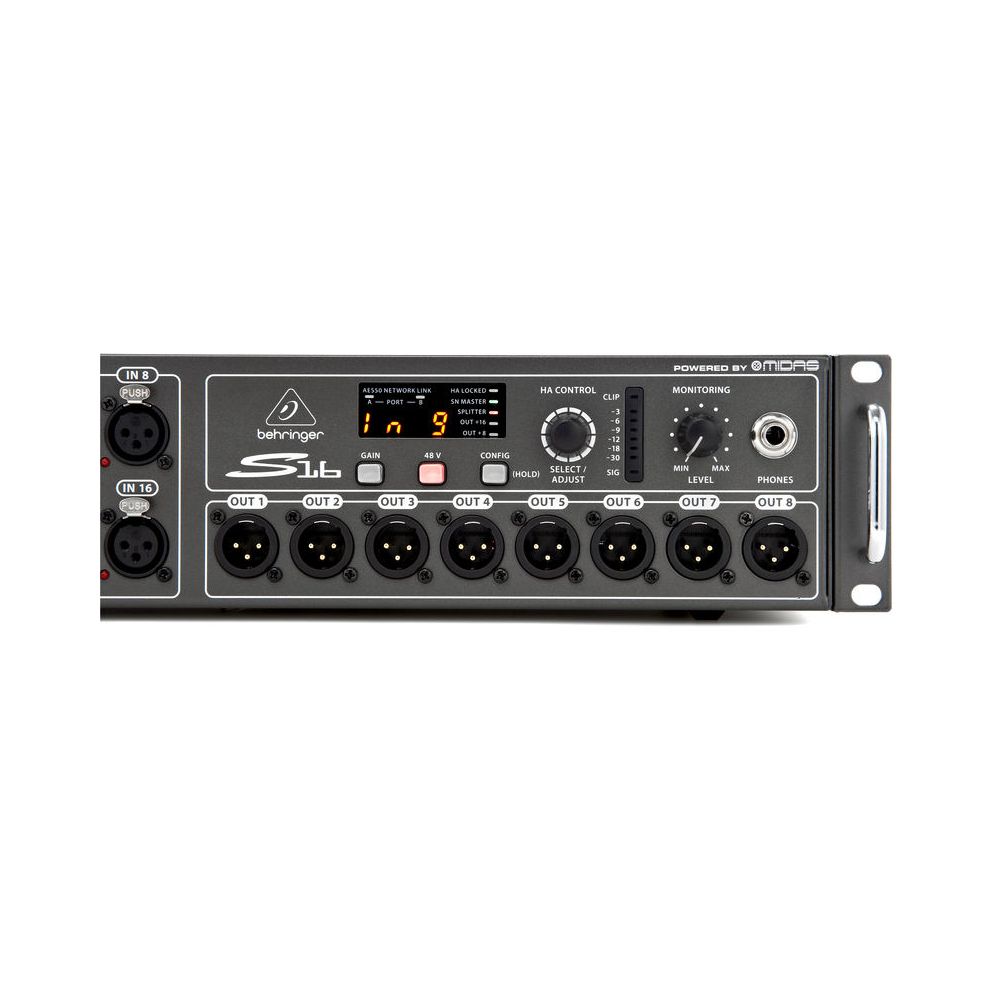 סטייג' בוקס דיגיטלי Behringer S16 – 16 כניסות, 8 יציאות, AES50 6 סטייג' בוקס דיגיטלי Behringer S16 – 16 כניסות, 8 יציאות, AES50 6