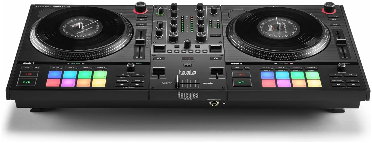 קונטרולר DJ ממונע Hercules DJControl Inpulse T7 3 קונטרולר DJ ממונע Hercules DJControl Inpulse T7