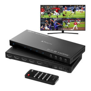 מולטיוויואר HDMI 4×1 עם 4K60 ו-8 מצבי תצוגה