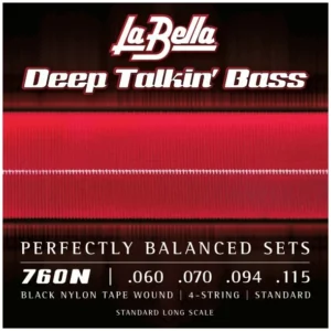 מיתרים לבס La Bella 760N — Black Nylon Tape Wound