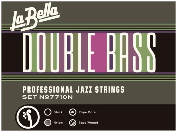 מיתרים לקונטרבס 3/4 La Bella 7710N Black Nylon 1 מיתרים לקונטרבס 3/4 La Bella 7710N Black Nylon