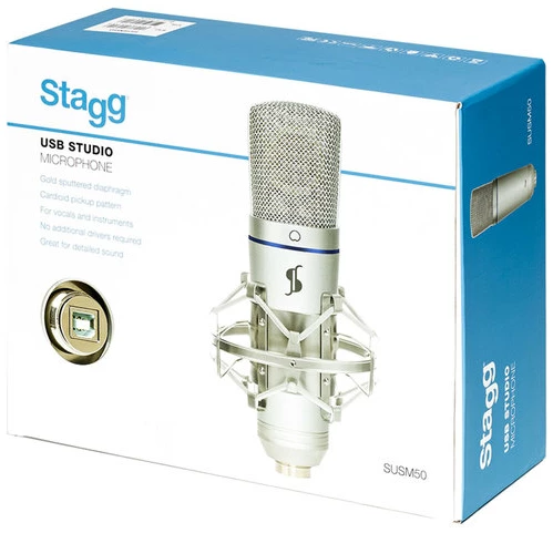 מיקרופון קונדנסר Stagg SUSM50 — USB, קפסולה גדולה 4 מיקרופון קונדנסר Stagg SUSM50 — USB, קפסולה גדולה — תמונה 4