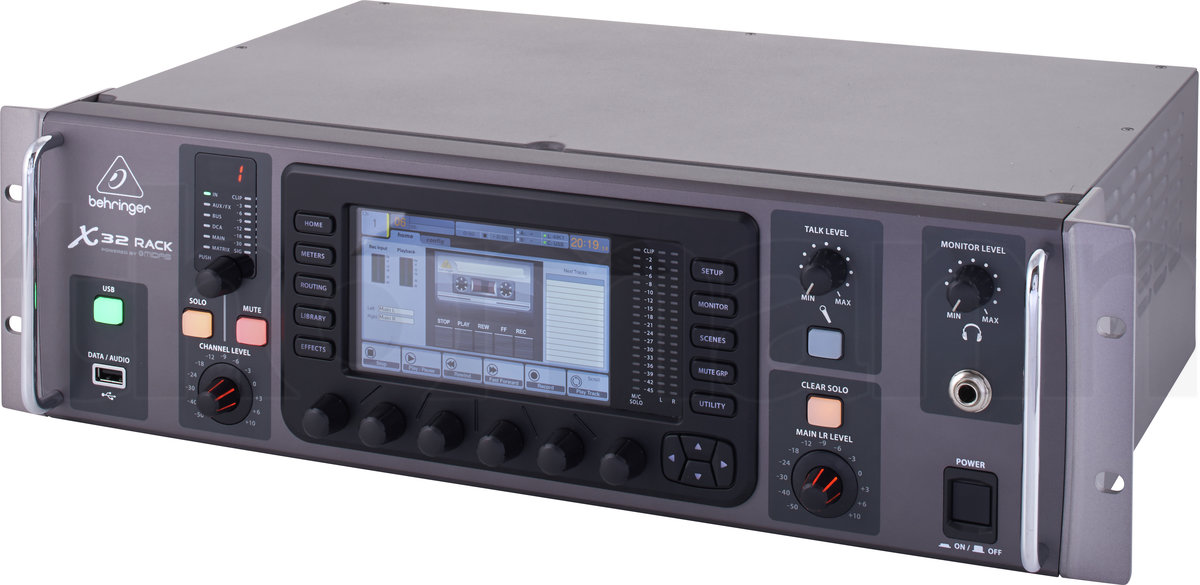 מיקסר דיגיטלי Behringer X32 Rack – 40 ערוצים, USB 32×32 ו-16 פריאמפים 1 Behringer X32 Rack – מיקסר דיגיטלי