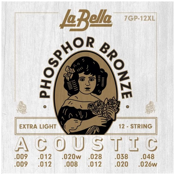 מיתרים לגיטרה 12 מיתרים La Bella 7GP-12XL Phosphor Bronze 1 מיתרים לגיטרה 12 מיתרים La Bella 7GP-12XL Phosphor Bronze