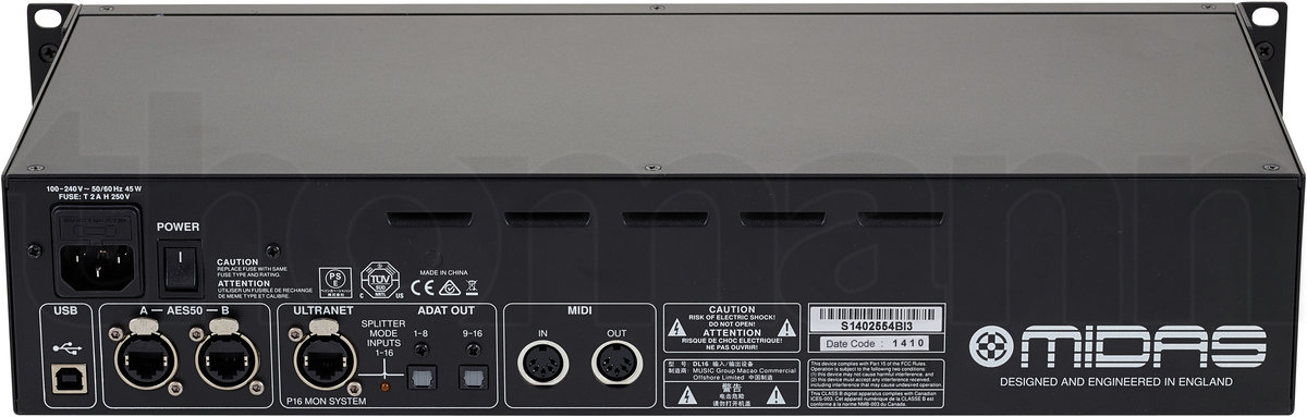 קופסת במה דיגיטלית Midas DL16 – 16 כניסות, 8 יציאות, AES50 ו-ULTRANET 4 Midas DL16 – תמונת מוצר 4