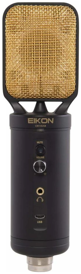 מיקרופון קונדנסר אולפני Eikon CM14USB — USB ו־XLR 2 מיקרופון קונדנסר אולפני Eikon CM14USB — USB ו־XLR — תמונה 2