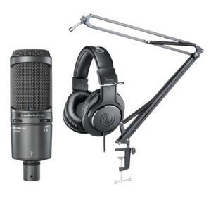 ערכת הקלטה Audio-Technica AT2020USB+ עם אוזניות ATH-M20x