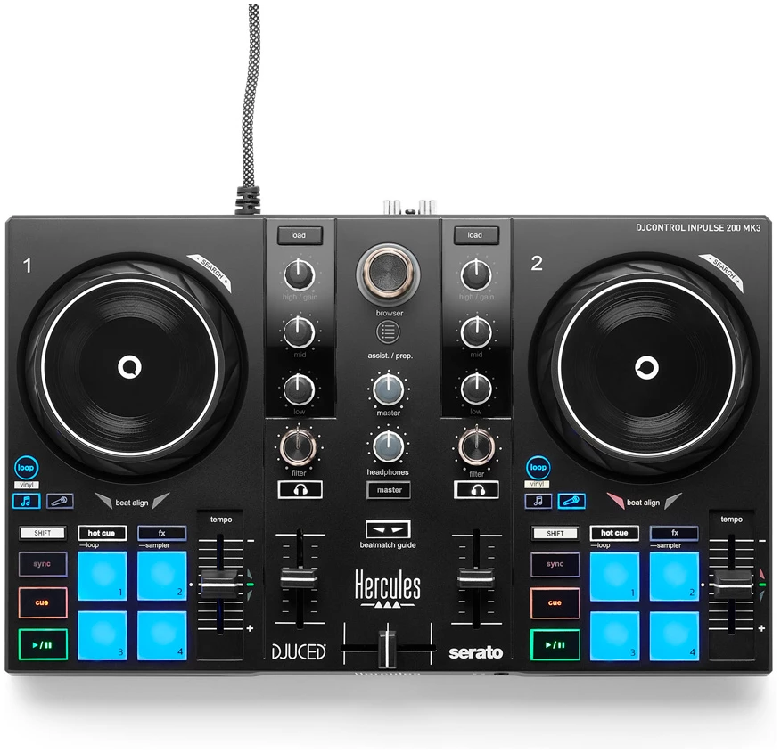 קונטרולר DJ Hercules DJControl Inpulse 200 MK3 1 קונטרולר DJ Hercules DJControl Inpulse 200 MK3