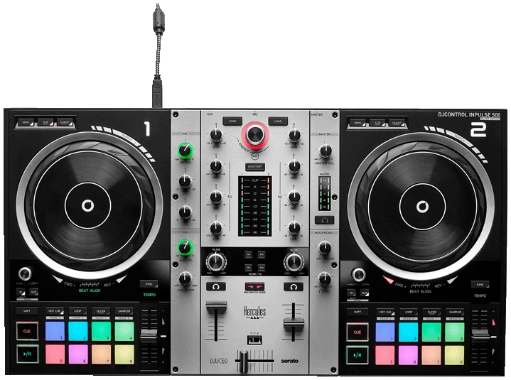 קונטרולר DJ Hercules DJ Inpulse 500 Silver Edition 1 קונטרולר DJ Hercules DJ Inpulse 500 Silver Edition