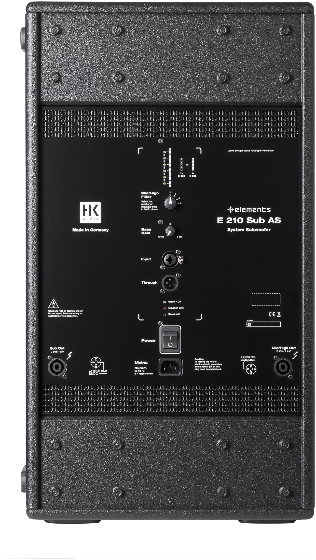 רמקול סאב מוגבר 2x10״ HK Audio E 210 SUB AS 3 רמקול סאב מוגבר 2x10״ HK Audio E 210 SUB AS