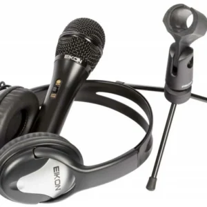 ערכת אולפן ביתית Eikon EKSBONE — מיקרופון USB, אוזניות וסטנד