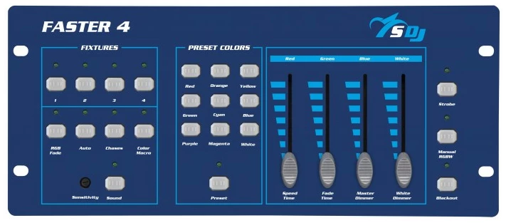 פקד תאורה Sagitter FASTER 4 — 16 ערוצי DMX 2 פקד תאורה Sagitter FASTER 4 — 16 ערוצי DMX — תמונה 2