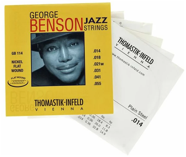 מיתרים לגיטרה חשמלית Thomastik-Infeld GB114 George Benson 2 מיתרים לגיטרה חשמלית Thomastik-Infeld GB114 George Benson